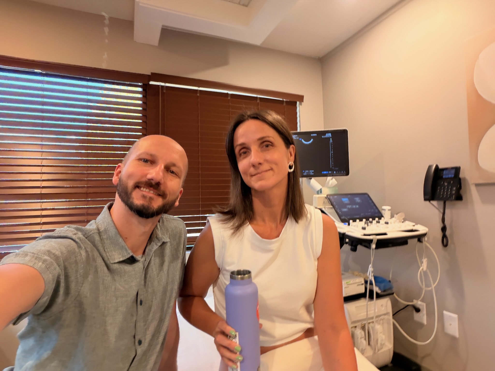 Alison and Roberto in a clinic ultrasound room